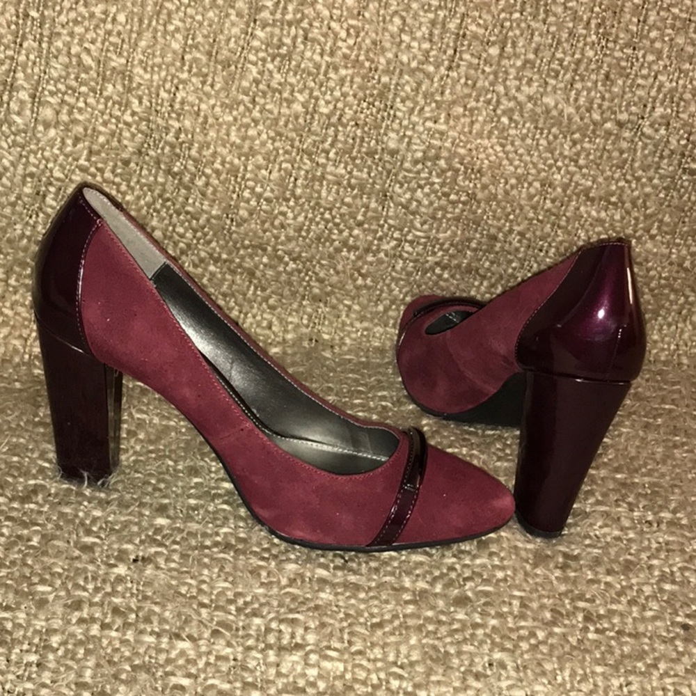 Bandolino, Wine Block Heels, Size 10.5